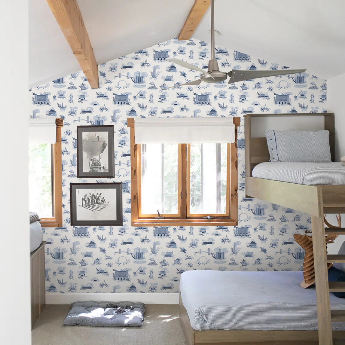 We <3 Detroit - Toile Blue