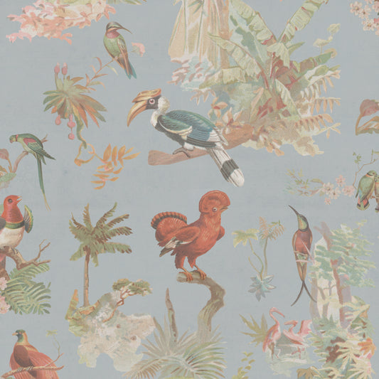 Birds Of The Tropics - Vintage Blue