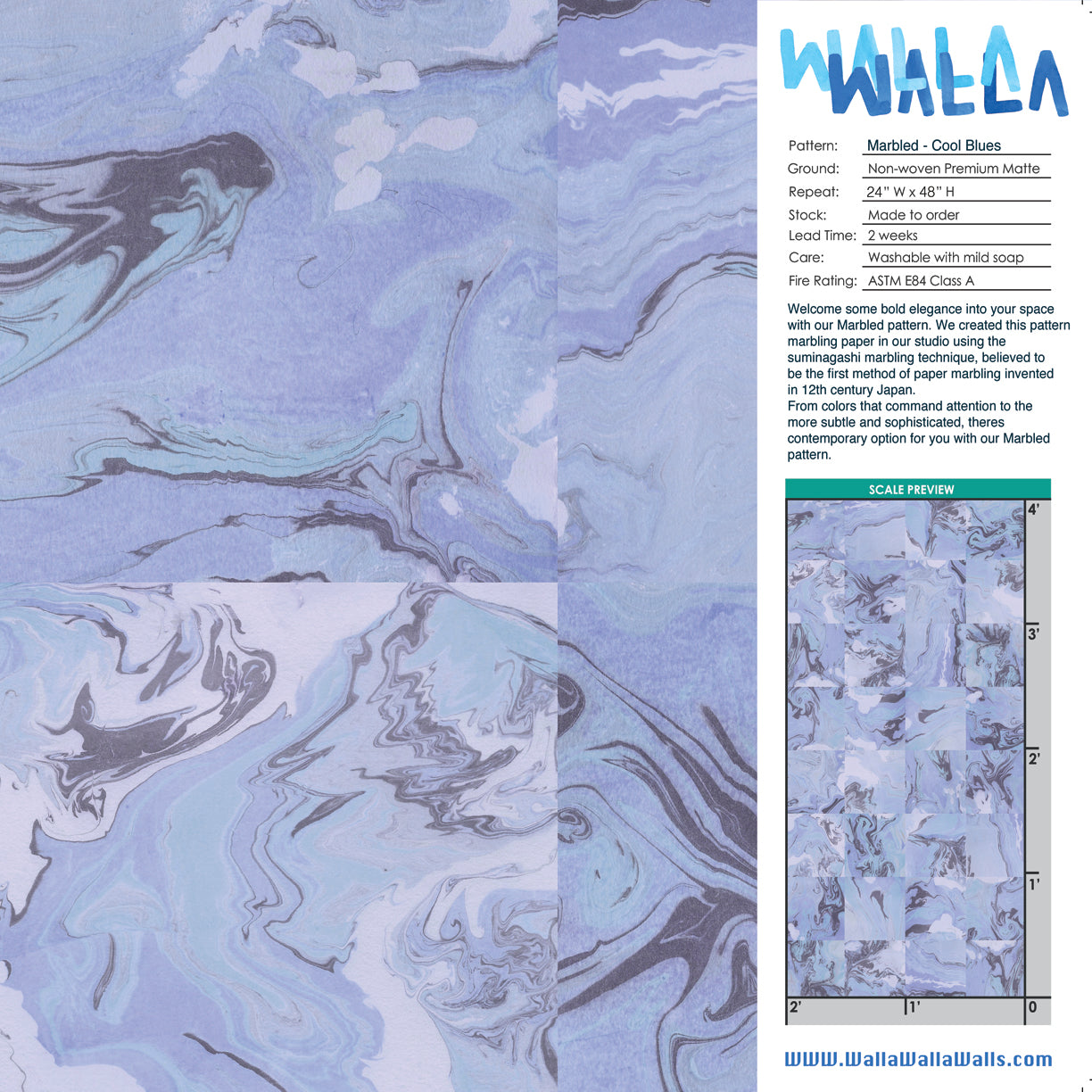 Marbled - Cool Blues