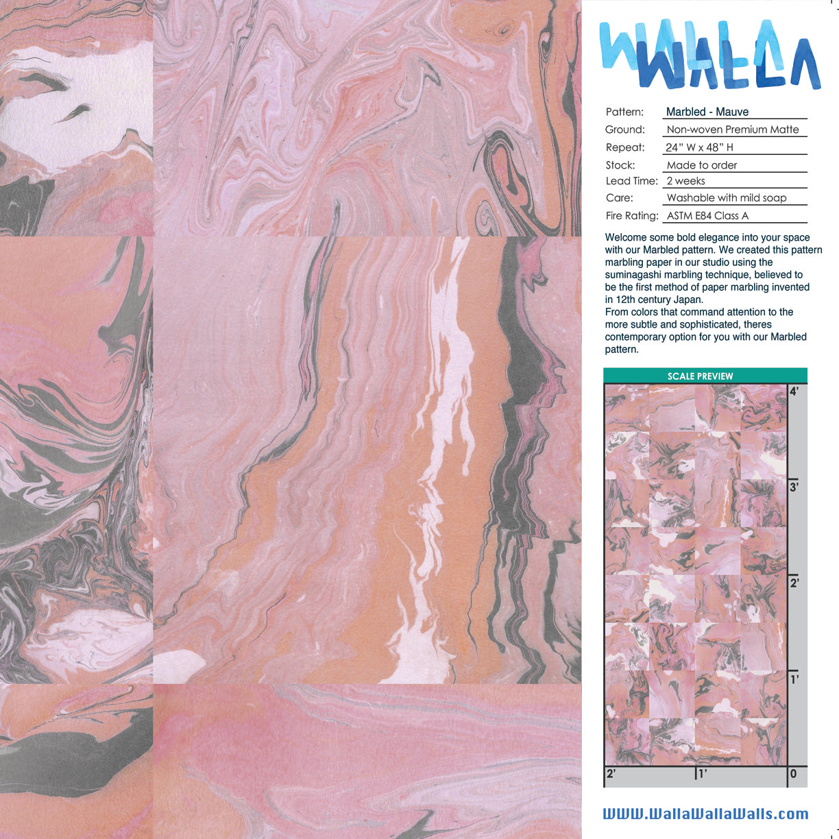 Marbled - Mauve